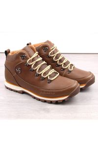 Skórzane buty męskie trekkingowe ciemny brąz Outback Bustagrip brązowe. Kolor: brązowy. Materiał: skóra #5
