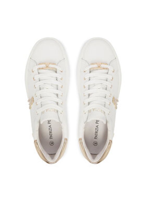 Patrizia Pepe Sneakersy PPJ350/27 Biały. Kolor: biały. Materiał: skóra