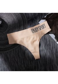 Intica - Figi brazyliany sportowe z elastycznym pasem Neige. Kolor: beżowy. Materiał: materiał