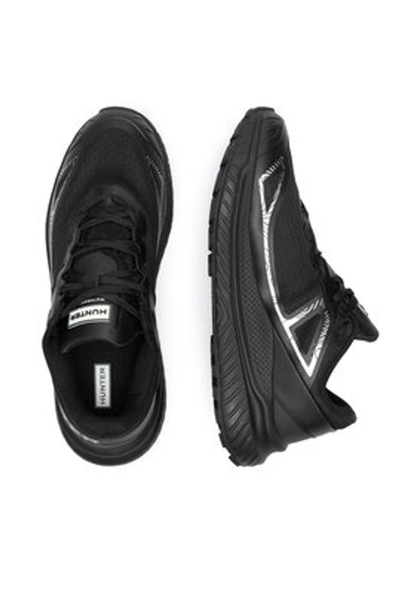 Hunter Sneakersy CANYON TRAIL WP Czarny. Kolor: czarny. Materiał: materiał