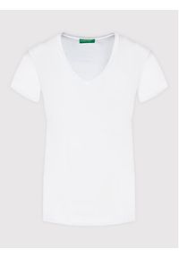 United Colors of Benetton - United Colors Of Benetton T-Shirt 3GA2E4230 Biały Regular Fit. Kolor: biały. Materiał: bawełna #4
