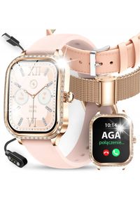 Smartwatch JG Smart SMARTWATCH DLA KOBIETY DAMSKI ZEGAREK ROZMOWY MENU POLSKIE PULS + 3 PASKI. Rodzaj zegarka: smartwatch #1