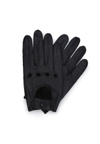 Wittchen - Męskie rękawiczki skórzane samochodowe. Kolor: czarny. Materiał: skóra. Sezon: jesień, wiosna, zima. Styl: elegancki, rockowy, klasyczny #1