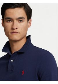 Polo Ralph Lauren Polo 710680790046 Granatowy Custom Slim Fit. Typ kołnierza: polo. Kolor: niebieski. Materiał: bawełna