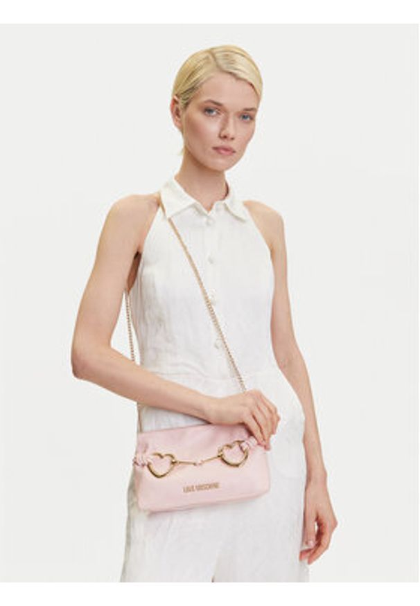 Love Moschino - LOVE MOSCHINO Torebka JC4034PP1MLB0601 Różowy. Kolor: różowy. Materiał: skórzane