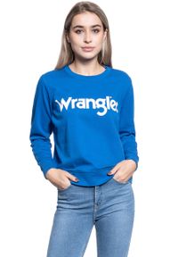 Wrangler - BLUZA DAMSKA WRANGLER CREW SWEAT BLUE W6Z1HYX05