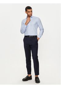 Calvin Klein Koszula K10K113164 Niebieski Slim Fit. Kolor: niebieski. Materiał: bawełna