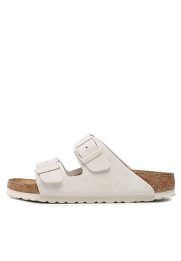 Birkenstock Klapki Arizona Bs 1024516 Beżowy. Kolor: beżowy. Materiał: zamsz, skóra