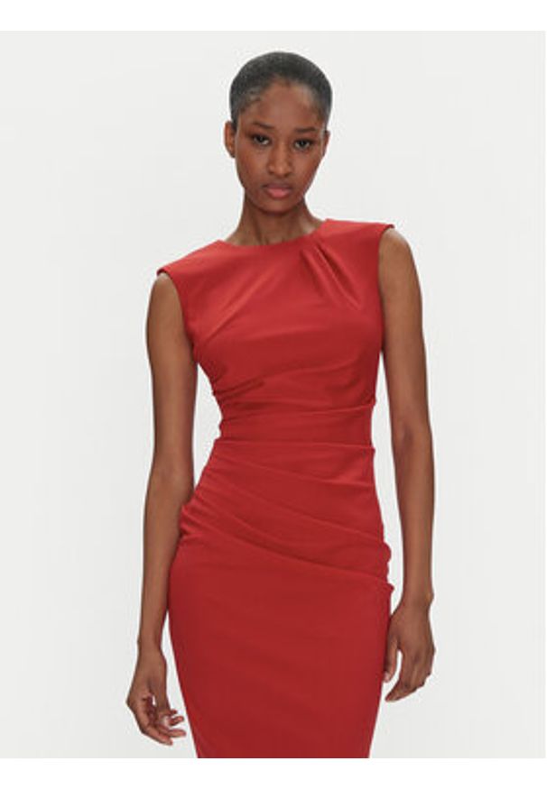 Rinascimento Sukienka koktajlowa CFC0122548003 Czerwony Regular Fit. Kolor: czerwony. Materiał: syntetyk. Styl: wizytowy