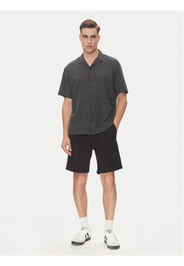 Jack & Jones - Jack&Jones Koszula Luke 12277185 Czarny Relaxed Fit. Kolor: czarny. Materiał: bawełna