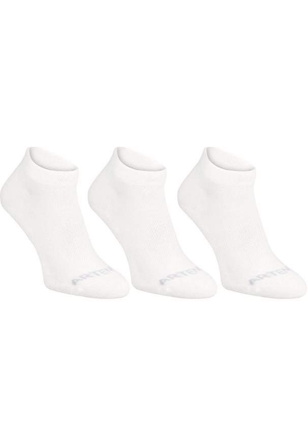 ARTENGO - Skarpety sportowe tenis RS160 mid 3 pary. Kolor: biały. Materiał: bawełna, elastan, poliamid. Sport: tenis