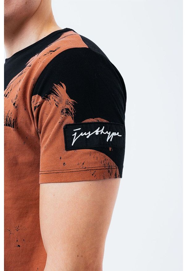 Hype - T-shirt bawełniany BRONZE PALM. Kolor: brązowy. Materiał: bawełna