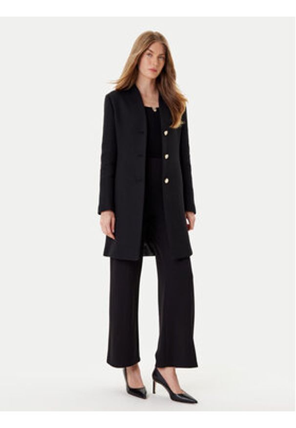 Rinascimento Płaszcz wełniany CFC0126119003 Czarny Regular Fit. Kolor: czarny. Materiał: wełna, syntetyk