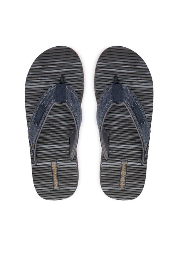 skechers - Skechers Japonki 205719/NVY Granatowy. Kolor: niebieski. Materiał: materiał