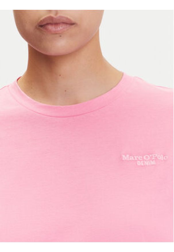 Marc O'Polo Denim T-Shirt 500 0006 825 Różowy Relaxed Fit. Typ kołnierza: polo. Kolor: różowy. Materiał: bawełna