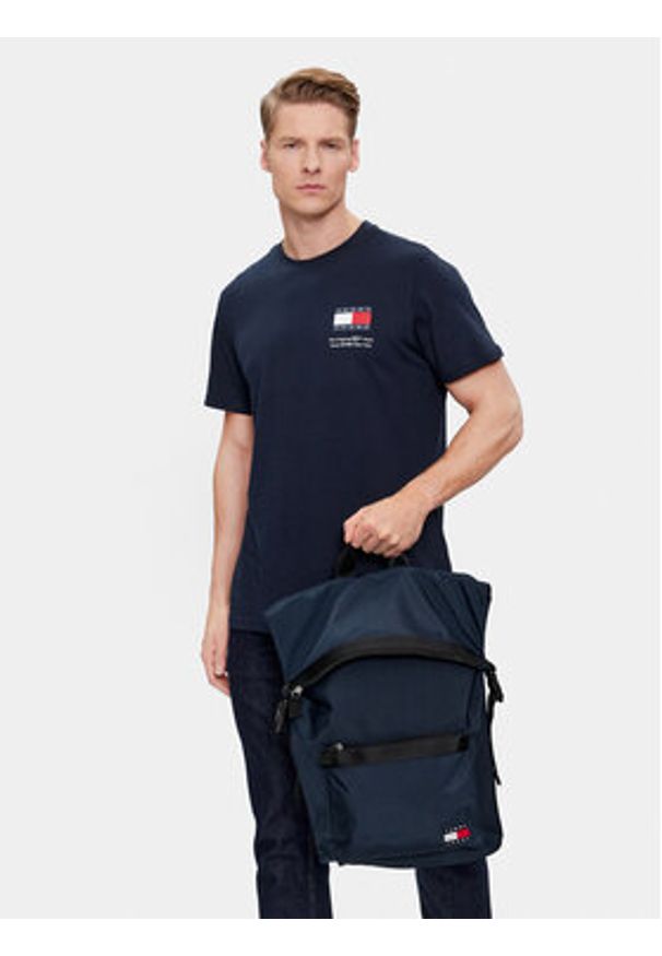Tommy Jeans Plecak Tjm Daily Rolltop AM0AM11965 Granatowy. Kolor: niebieski. Materiał: materiał