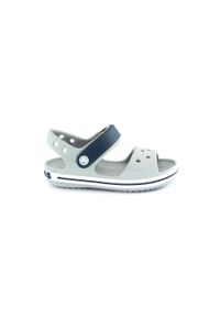 Buty do chodzenia dla dzieci Crocs Crosband Sandal Kids. Zapięcie: rzepy. Kolor: szary. Materiał: syntetyk, materiał. Sport: turystyka piesza