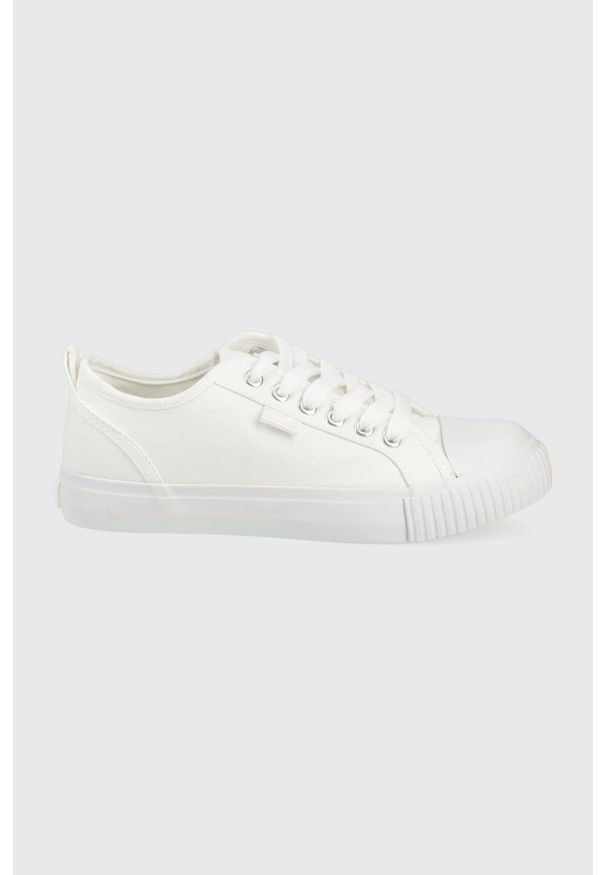 Lee Cooper tenisówki damskie kolor biały. Nosek buta: okrągły. Zapięcie: sznurówki. Kolor: biały. Materiał: guma