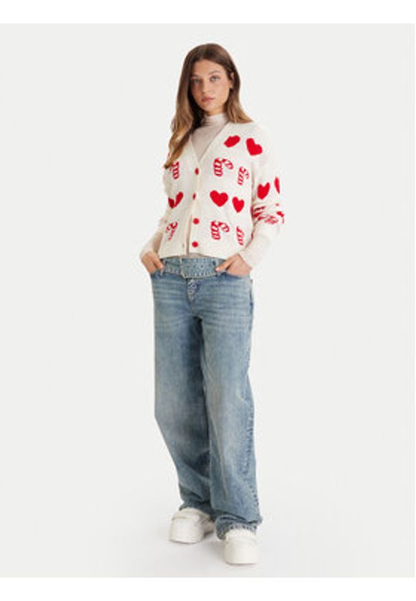 Vero Moda Kardigan Candy 10331353 Beżowy Regular Fit. Kolor: beżowy. Materiał: syntetyk