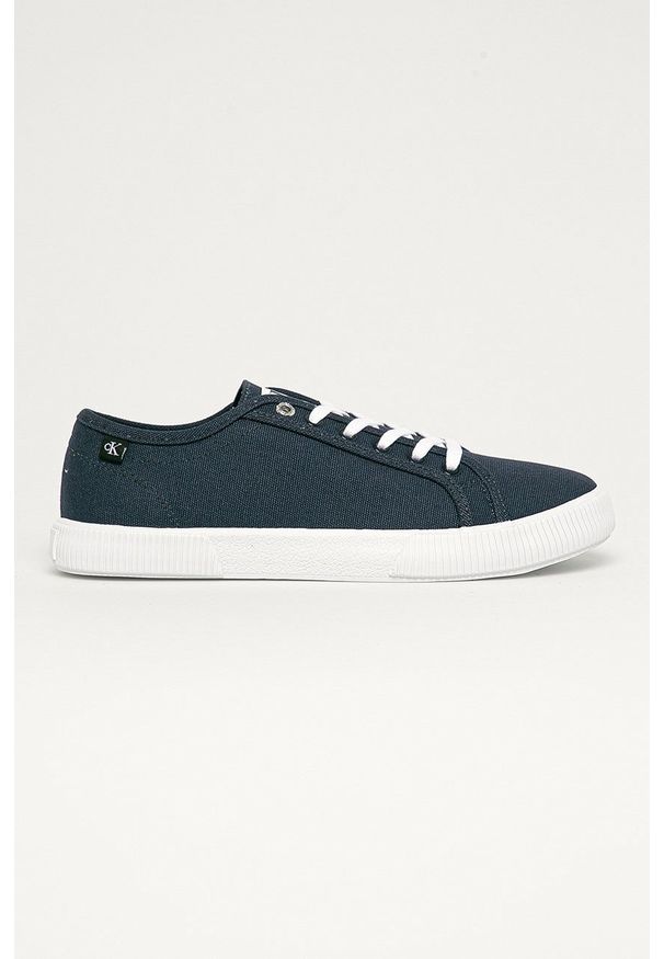 Calvin Klein Jeans - Tenisówki. Nosek buta: okrągły. Zapięcie: sznurówki. Kolor: niebieski. Materiał: guma