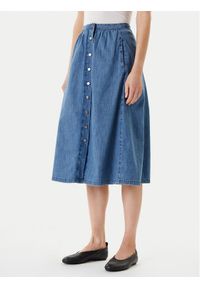 United Colors of Benetton - United Colors Of Benetton Spódnica trapezowa 4KOWD004Q Niebieski Regular Fit. Kolor: niebieski. Materiał: bawełna #1