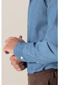 Eton - ETON - Koszula. Typ kołnierza: kołnierzyk klasyczny. Kolor: niebieski. Materiał: materiał. Długość rękawa: długi rękaw. Długość: długie. Wzór: gładki. Styl: klasyczny #6