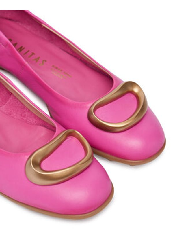 Hispanitas Baleriny HV263931 C006 Różowy. Kolor: różowy. Materiał: skóra