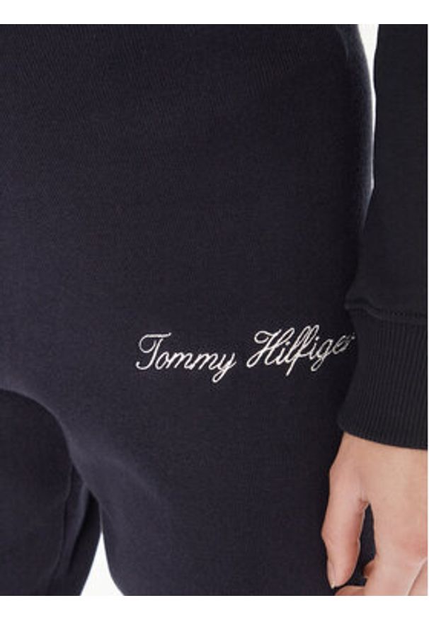 TOMMY HILFIGER - Tommy Hilfiger Spodnie dresowe Script Graphic WW0WW40347 Granatowy Regular Fit. Kolor: niebieski. Materiał: bawełna
