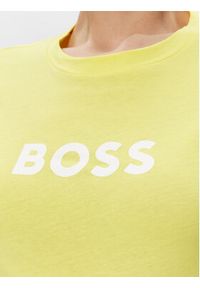 BOSS - Boss T-Shirt Logo 50468356 Żółty Regular Fit. Kolor: żółty. Materiał: bawełna