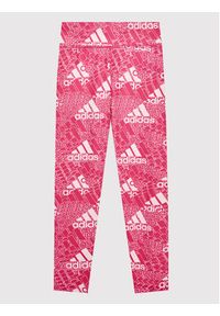 Adidas - adidas Legginsy Designed To Move Brand Love Song HM4466 Różowy Extra Slim Fit. Kolor: różowy. Materiał: syntetyk #3