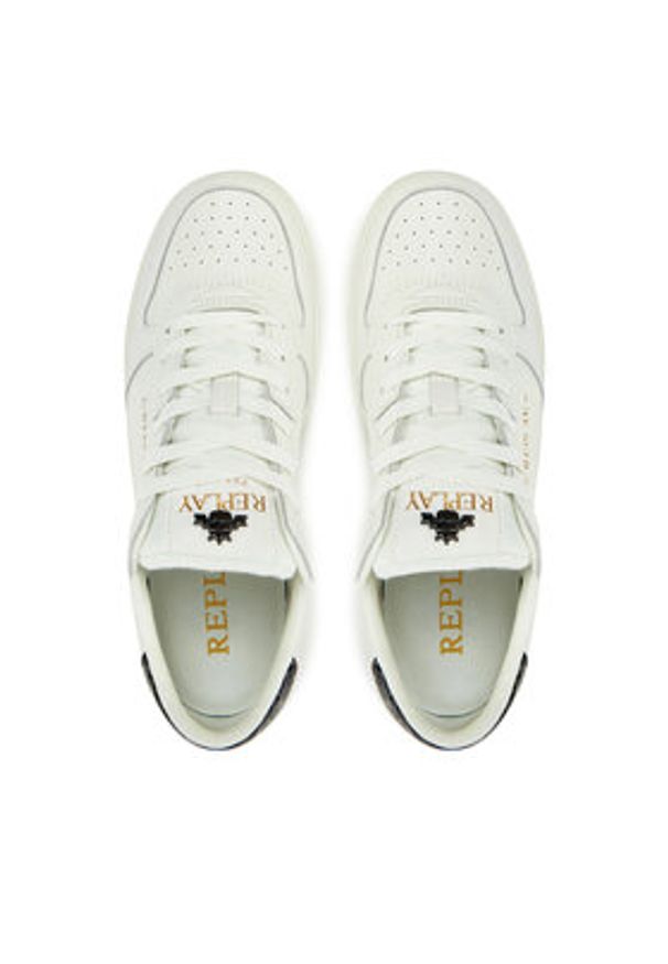 Replay - REPLAY Sneakersy GWZ2U .000.C0048L Biały. Kolor: biały. Materiał: skóra