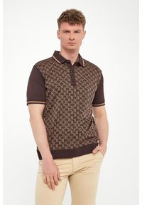 Karl Lagerfeld - Polo męskie z nadrukiem logo KARL LAGERFELD. Typ kołnierza: polo. Wzór: nadruk #1