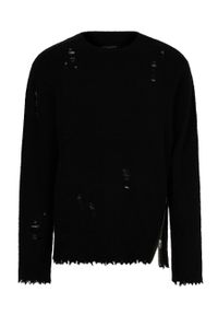 AllSaints sweter z domieszką wełny DISORDER CREW męski kolor czarny MK027X. Kolor: czarny. Materiał: wełna. Długość rękawa: długi rękaw. Długość: długie #3