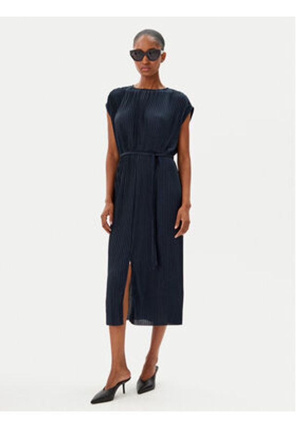 BOSS Sukienka koktajlowa Emaura 50521881 Granatowy Regular Fit. Kolor: niebieski. Materiał: syntetyk. Styl: wizytowy