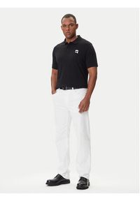 Karl Lagerfeld - KARL LAGERFELD Polo 745710 500224 Czarny Regular Fit. Typ kołnierza: polo. Kolor: czarny. Materiał: bawełna #5