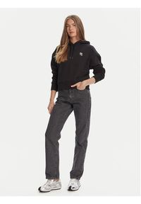 Karl Lagerfeld - KARL LAGERFELD Bluza A3W20053 Czarny Regular Fit. Typ kołnierza: dekolt w karo. Kolor: czarny. Materiał: bawełna #3