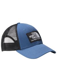 Czapka z daszkiem The North Face Mudder Trucker 0A5FXAHDC1 - niebieska. Kolor: niebieski. Materiał: tkanina, skóra, poliester