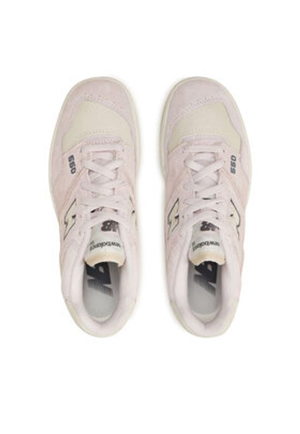 New Balance Sneakersy BBW550RC Różowy. Kolor: różowy. Materiał: zamsz, skóra