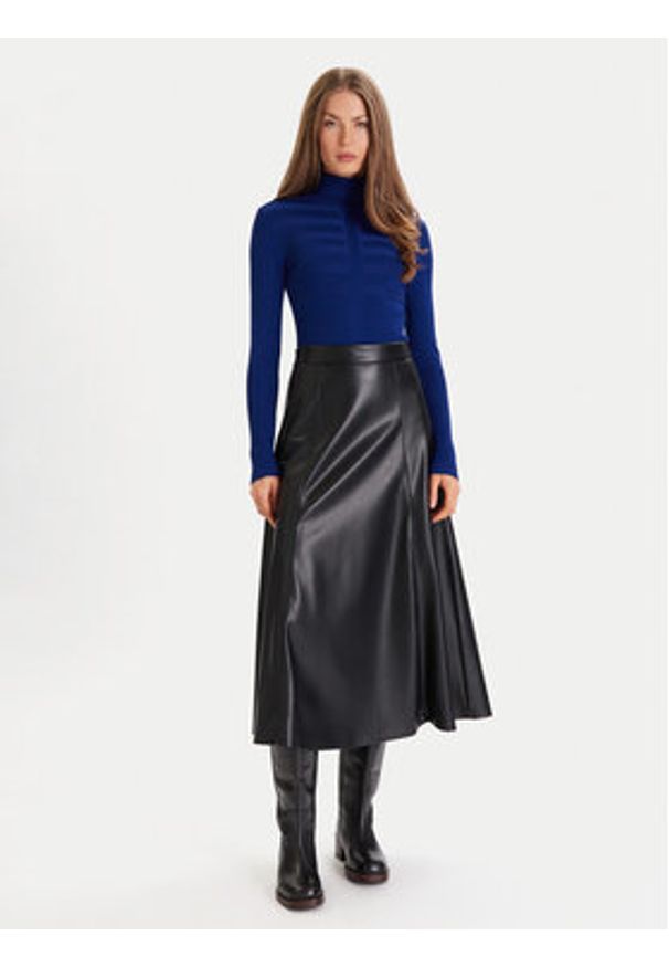 Morgan Golf 132-MENTOS.M Niebieski Slim Fit. Typ kołnierza: golf. Kolor: niebieski. Materiał: wiskoza