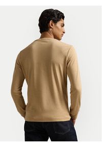 Polo Ralph Lauren Longsleeve 710760121027 Beżowy Slim Fit. Typ kołnierza: polo. Kolor: beżowy. Materiał: bawełna. Długość rękawa: długi rękaw #4