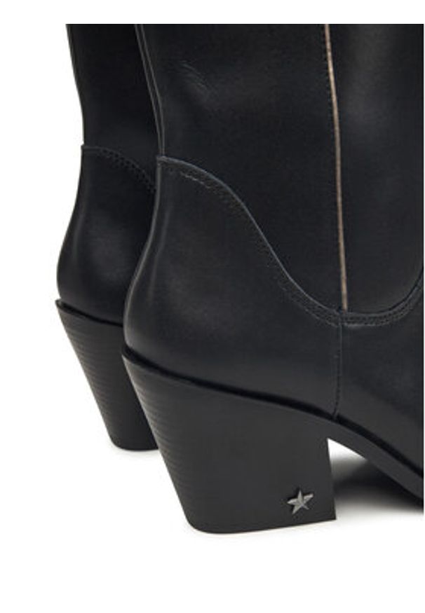 Pepe Jeans Kowbojki Gina Western W PLS500017 Czarny. Kolor: czarny. Materiał: skóra