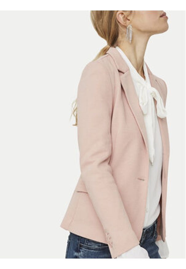 Vero Moda Marynarka Julia 10154123 Różowy Regular Fit. Kolor: różowy. Materiał: wiskoza