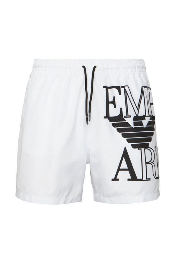 Emporio Armani Szorty kąpielowe EM000583 AF20434 U0002 Biały Regular Fit. Kolor: biały. Materiał: syntetyk