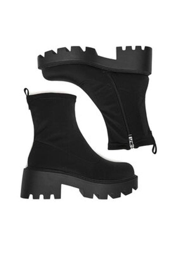 DeeZee Botki 67091-8 Czarny. Kolor: czarny. Materiał: materiał