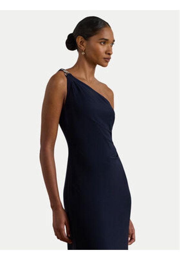 Lauren Ralph Lauren - LAUREN RALPH LAUREN Sukienka wieczorowa 253980922002 Granatowy Slim Fit. Kolor: niebieski. Materiał: syntetyk. Styl: wizytowy