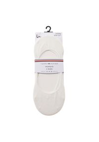 TOMMY HILFIGER - Skarpetki Tommy Hilfiger Women Footie Invisible 2Pairs 343025001-300 - białe. Kolor: biały. Materiał: elastan, poliamid, bawełna, materiał #1