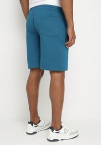 Born2be - Niebieskie Szorty z Bawełną Dresowe z Gumką w Pasie Lirasene. Okazja: na co dzień. Kolor: niebieski. Materiał: dresówka, bawełna. Styl: casual #3