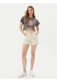 Noisy may - Noisy May Szorty jeansowe Moni 27029546 Beżowy Slim Fit. Kolor: beżowy. Materiał: bawełna #6