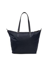 TOMMY HILFIGER - Tommy Hilfiger Torebka Poppy Tote Corp AW0AW17205 Granatowy. Kolor: niebieski