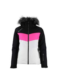 PEAK MOUNTAIN - Damska kurtka narciarska Peak Mountain. Kolor: czarny, różowy, wielokolorowy. Sezon: zima. Sport: narciarstwo #1